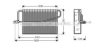 AVA QUALITY COOLING MSV381 Evaporator, air conditioning